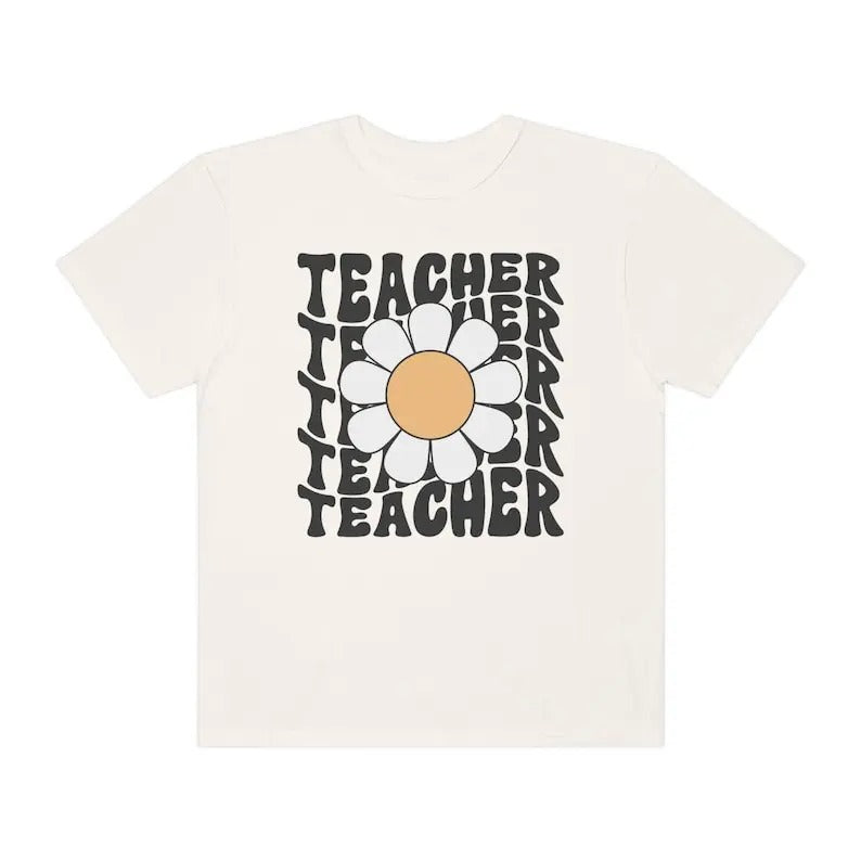 Teacher Shirt, Teacher Daisy Shirt, Floral Teacher Tees, Retro Teaching Shirts, Groovy Teacher  T-shirt, sweater and...