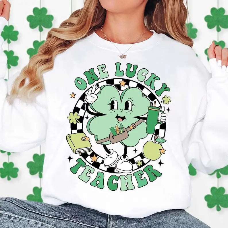 Teacher St Patrick's Day Hoodie and Sweater; T-shirt Sweatshirt | UrbanDripWear.com