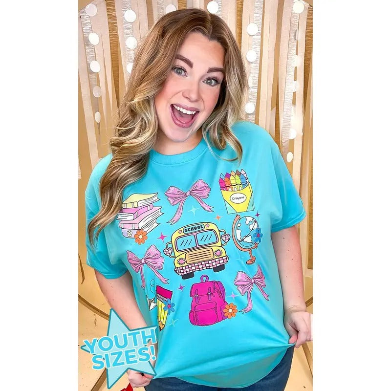 Teacher Things Bow and Bus T-Shirt Hoodie, Sweatshirt | UrbanDripWear.com