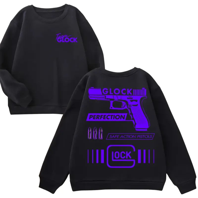 Team Glock In Glock We Trust Sweatshirt - For Her ,For Him ,Glock Sweatshirt- Classic Fit Long Sleeve Menswear for Casual...