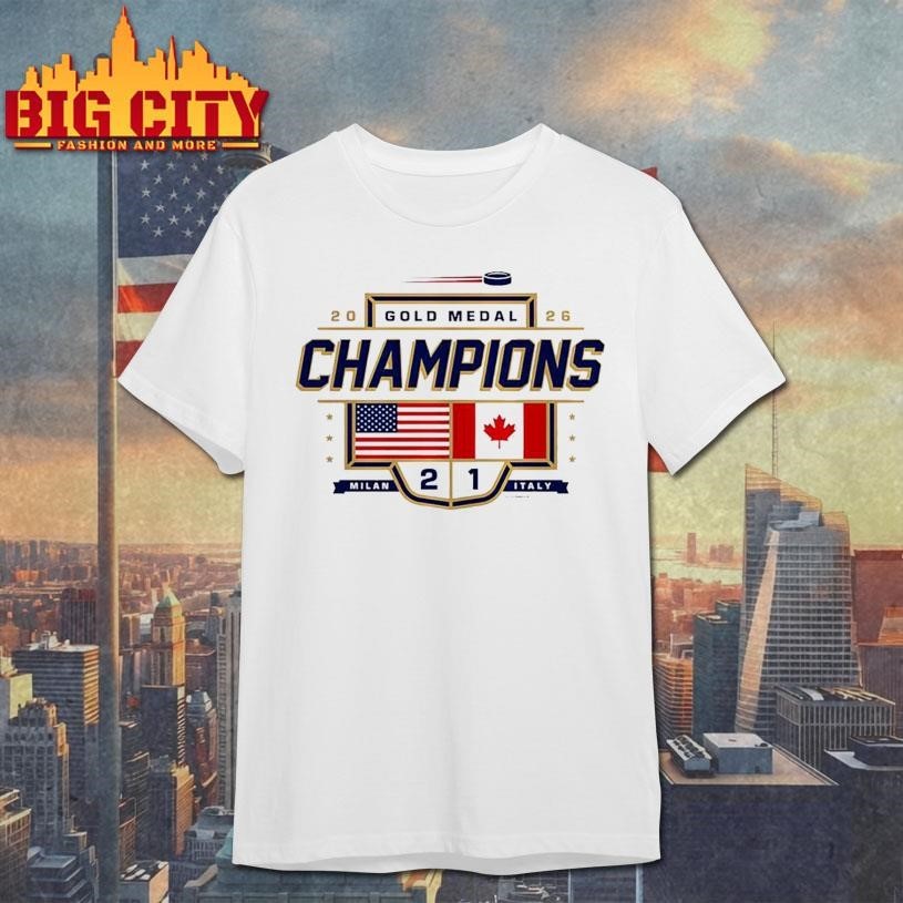 Team USA Hockey Gold Medal Champion 2-1 score Shirt