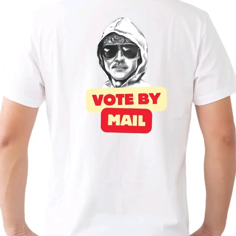 Ted Sketch-Vote By Mail: No ID T-Shirt, Cotton Menswear Top, Casual t shirt Hoodie, Sweatshirt | UrbanDripWear.com