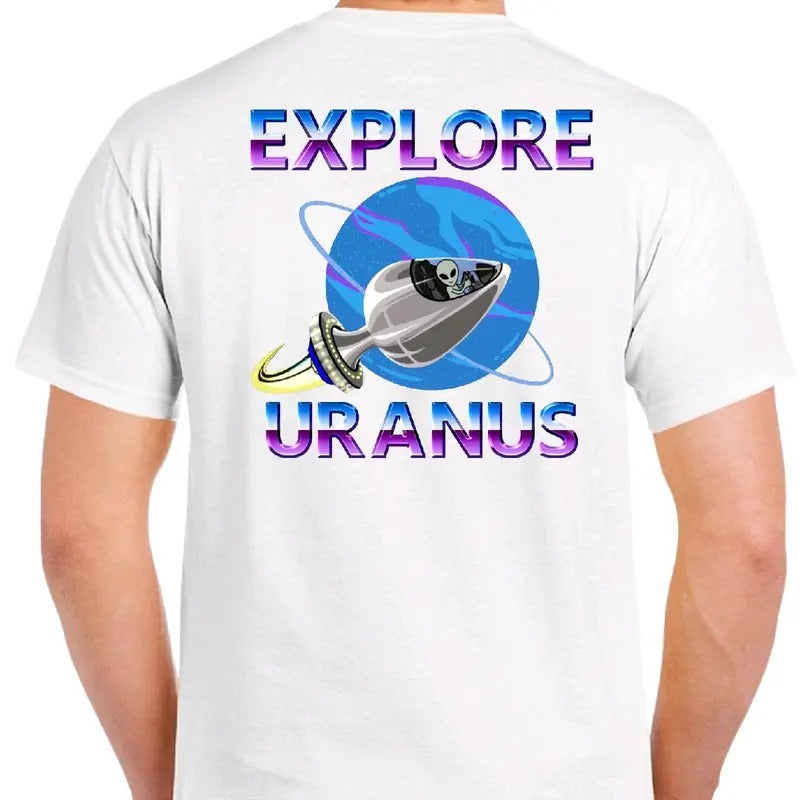 Tee-Dizz Explore Uranus Men's Funny T-shirt