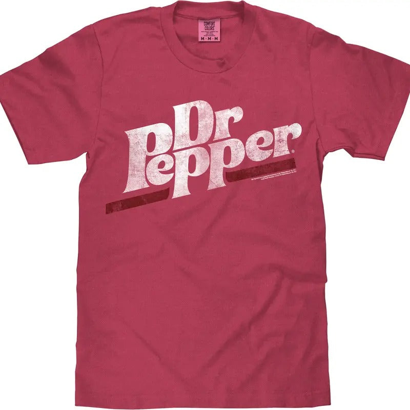 Tee Luv x Comfort Colors Distressed Dr Pepper Logo T-Shirt - Brick Red Hoodie, Sweatshirt | UrbanDripWear.com