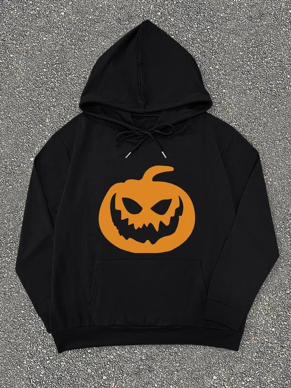 Teen Girl's Halloween Print Hoodie, Casual Long Sleeve Hooded Sweatshirt for Daily Wear, Clothing for All Seasons T-Shirts