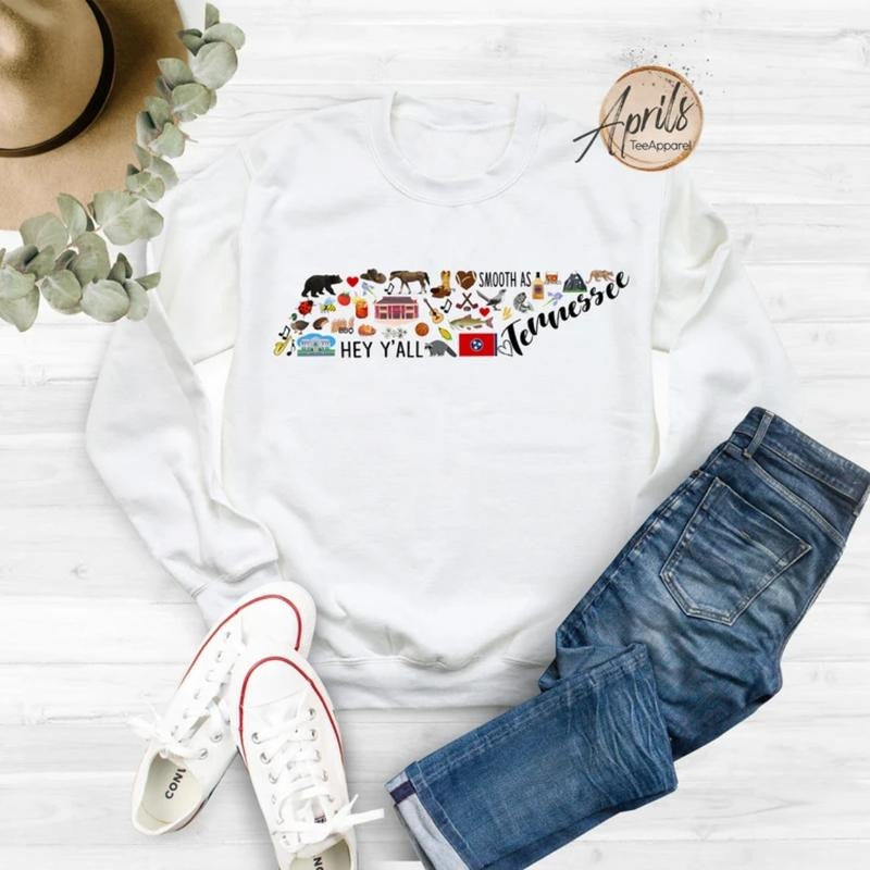 Tennessee Sweatshirt, Tennessee Hoodie, State Sweatshirt, Gift For Women T-Shirts | UrbanDripWear.com