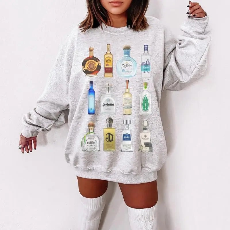 Tequila Lovers Sweatshirt, Cute Tequila Shirt, Tequila Lover Sweatshirt, Oversized Hoodie | UrbanDripWear.com