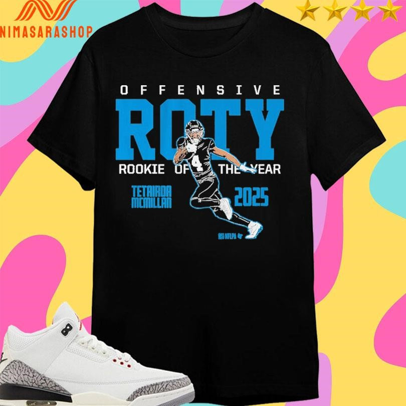 Tetairoa Mcmillan Carolina Panthers 2025 Offensive Roty Rookie Of The Year