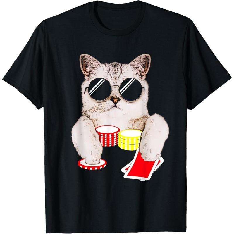 Texas Holdem Poker Cat T-Shirt made in usa Hoodie, Sweatshirt | UrbanDripWear.com