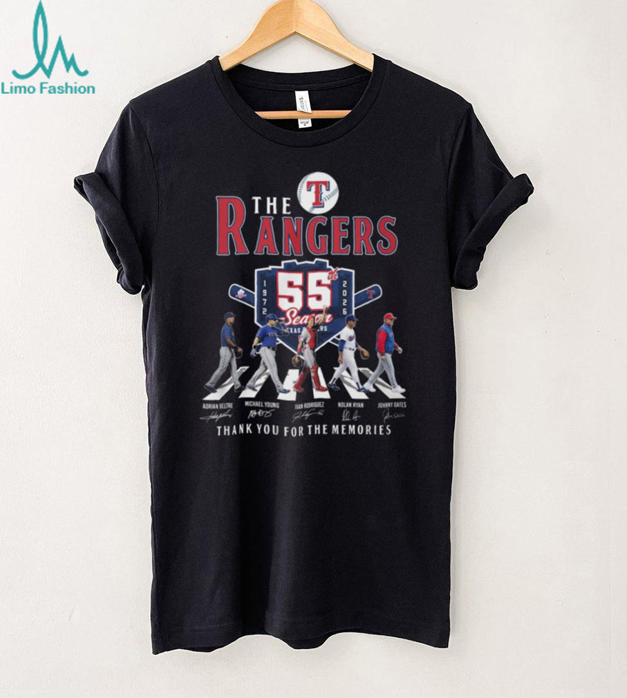 Texas Rangers 55th Season Abbey Road Legends Signatures T Shirt