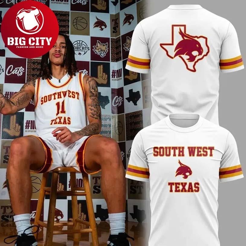 Texas State Basketball Throwback Uniform Two Sided Shirt