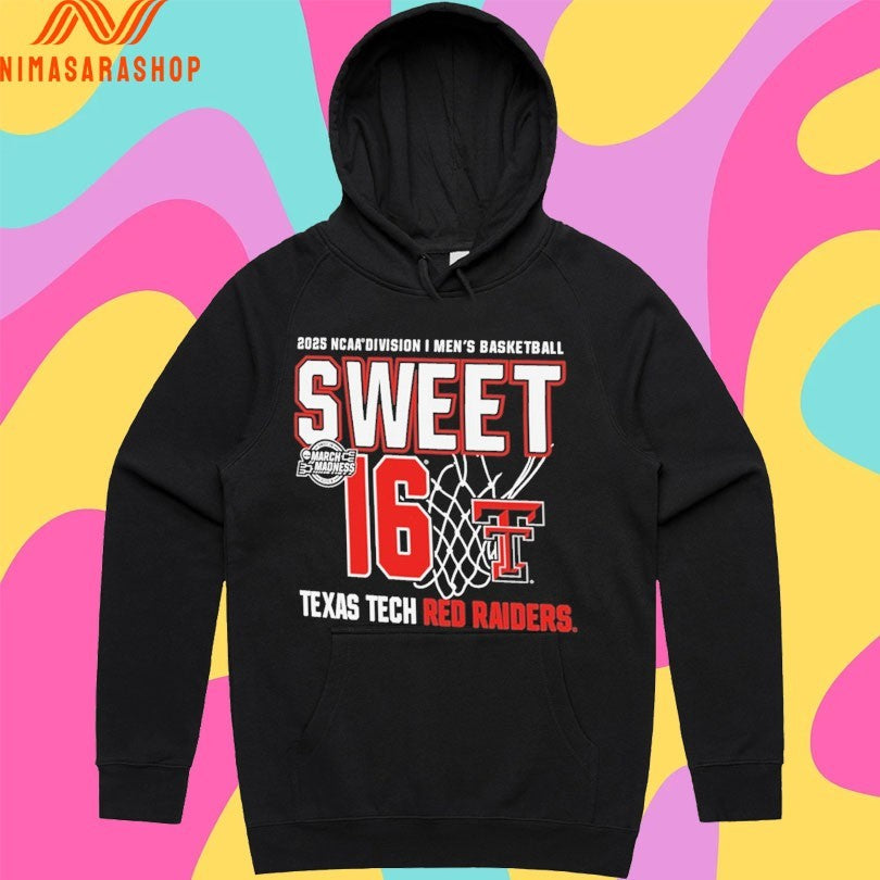 Texas Tech Red Raiders 2025 Ncaa Division I Men’s Basketball Sweet 16 March Madness Shirts