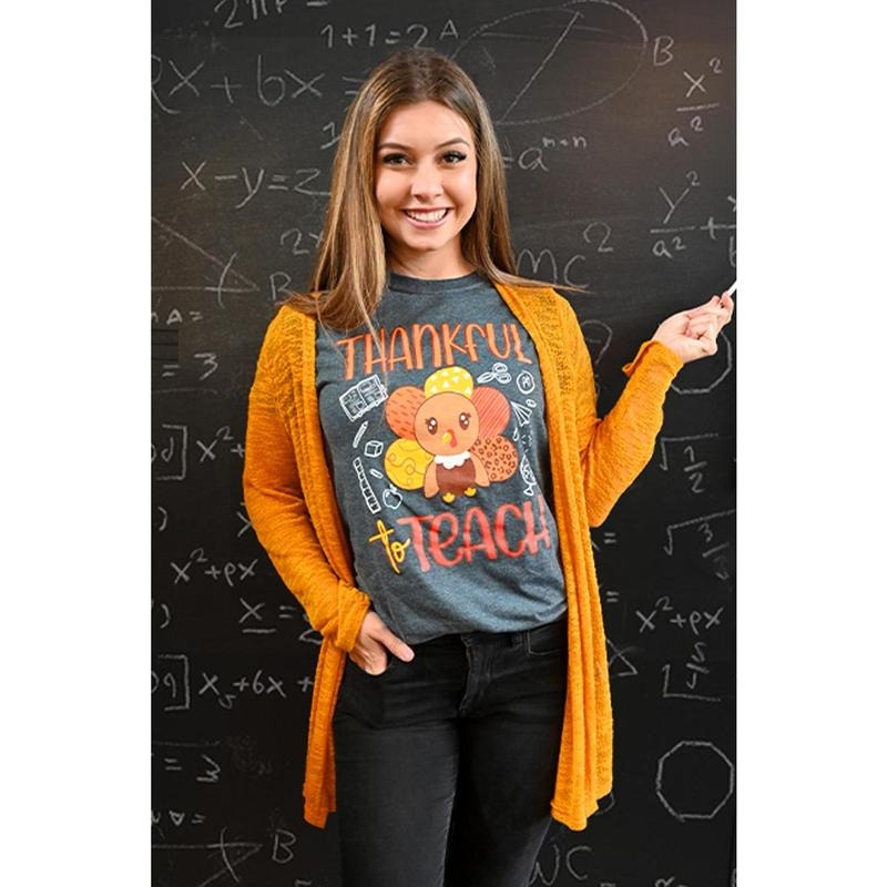 Thankful to Teach Fall Teacher T-Shirt Hoodie, Sweatshirt | UrbanDripWear.com