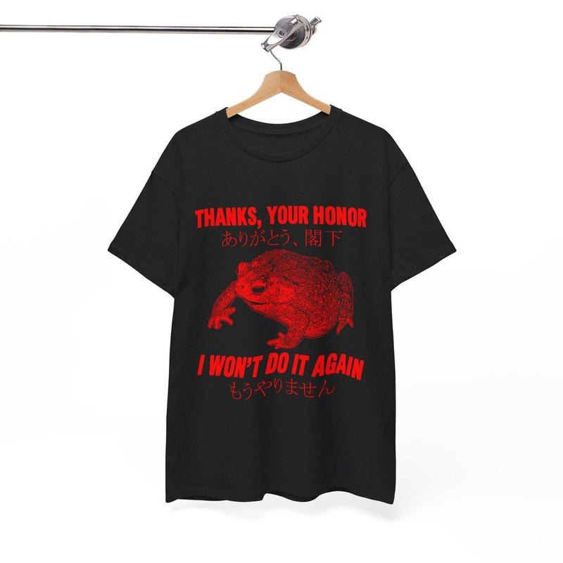 Thanks Your Honor Frog Red Print T-Shirt Hoodie, Sweatshirt | UrbanDripWear.com