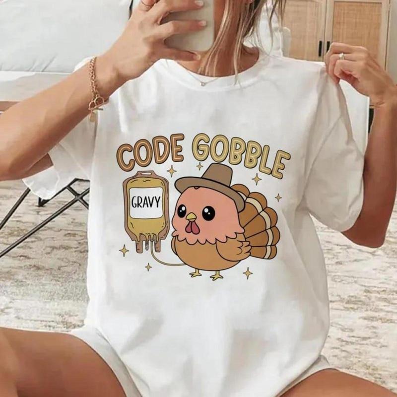 Thanksgiving Nurse TShirt, Funny RN Cna Medical Team Tee, Cute ER ED Nurse Thanksgiving TShirt, Turkey Nurse Crew...