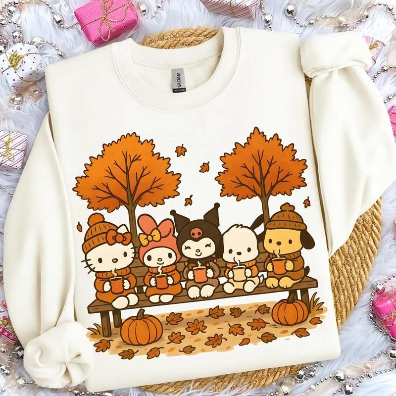 Thanksgiving Sweatshirt, Cute Cat Thanksgiving Sweatshirt, Tis The Season Sweatshirt, Cartoon Cat Sweatshirt, Thankful...