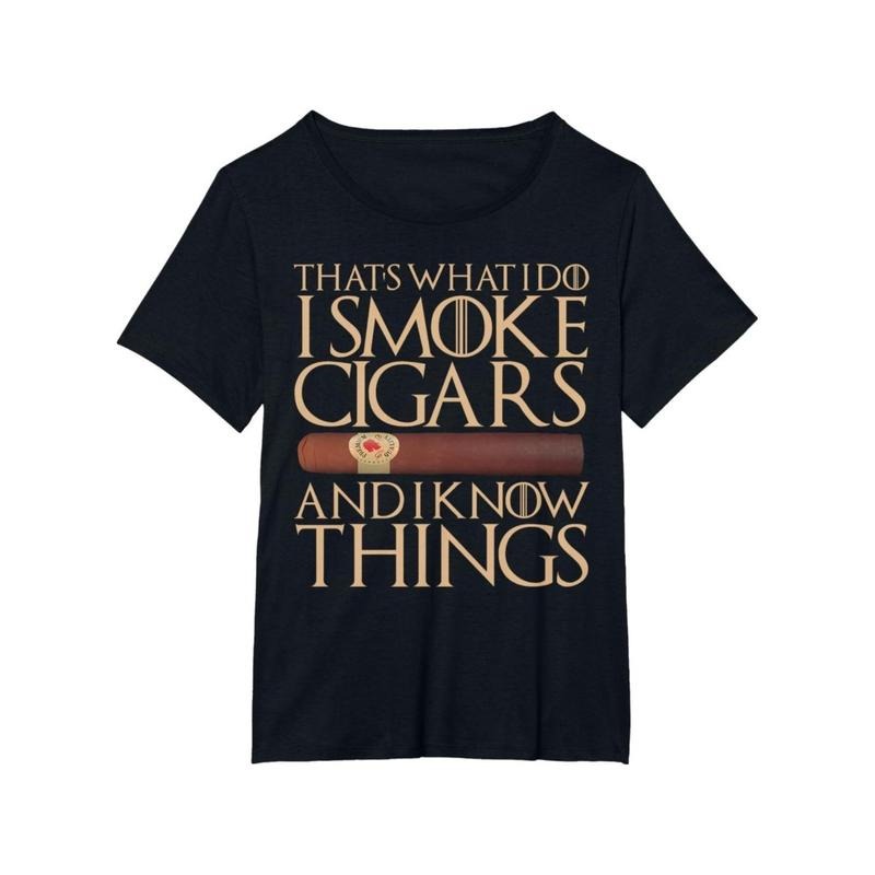 That's What I Do I Smoke Cigars And I Know Things Funny Gift T-Shirt made in usa Hoodie, Sweatshirt | UrbanDripWear.com