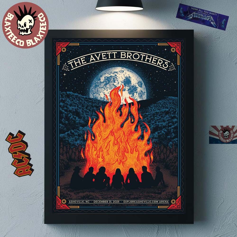 The Avett Brothers Asheville North Carolina 2025 Event Poster At ExploreAsheville com Arena On December 31 2025 Decor Poster Canvas