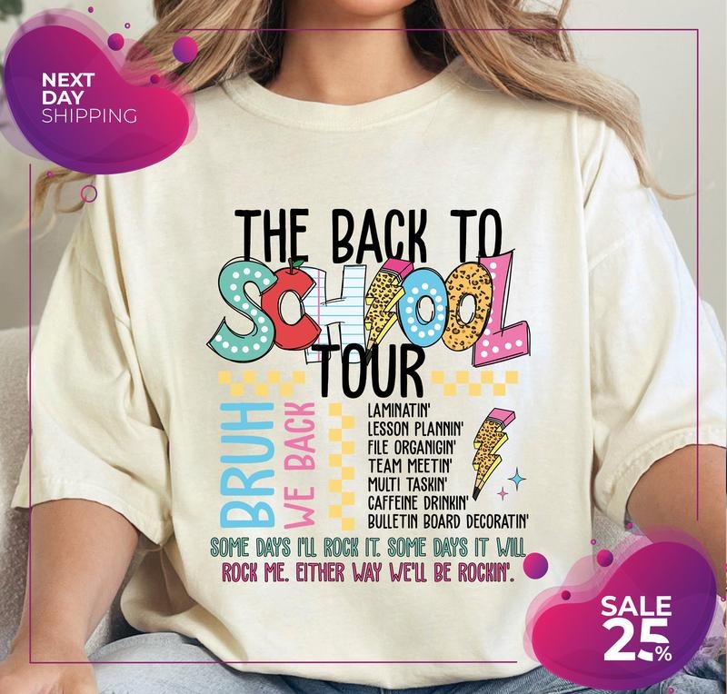 The Back To School Tour Shirt Bruh We Back Shirt Back To School Back To School Shirt Teacher Tee Retro Teacher Latarshia...