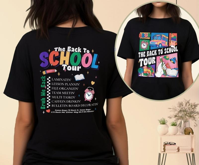 The Back To School Tour Shirt, Abcd Teacher Tour Shirt, First Day Of School Tee Hoodie, Sweatshirt | UrbanDripWear.com