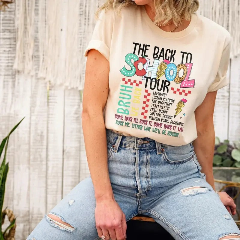 The Back To School Tour shirt, Bruh We Back shirt, Teacher shirt, School shirt, Back To School Hoodie, Sweatshirt