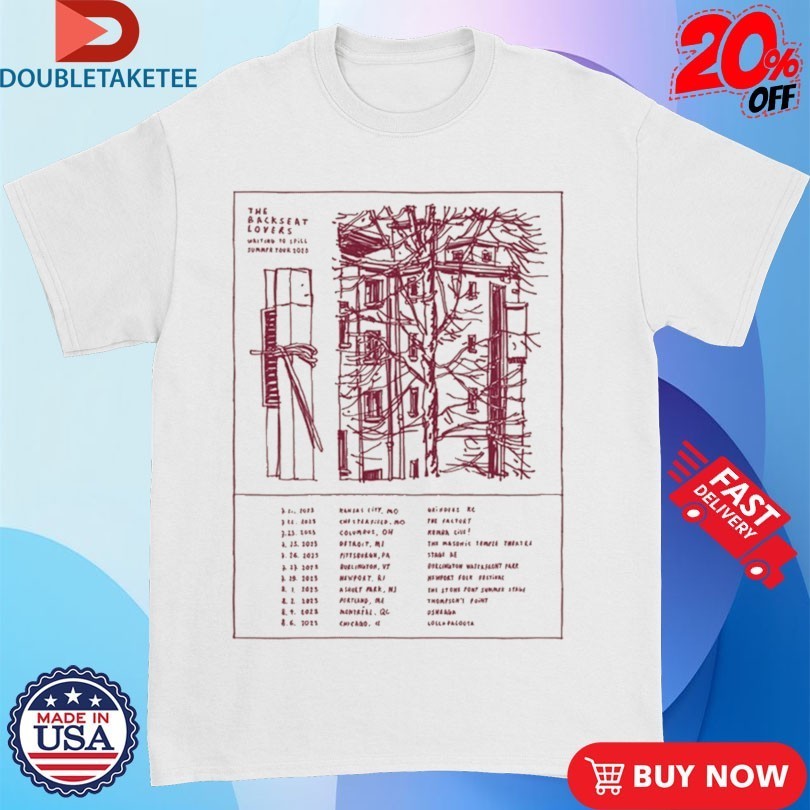 The Backseat Lovers US Tour 2023 Summer Shirts