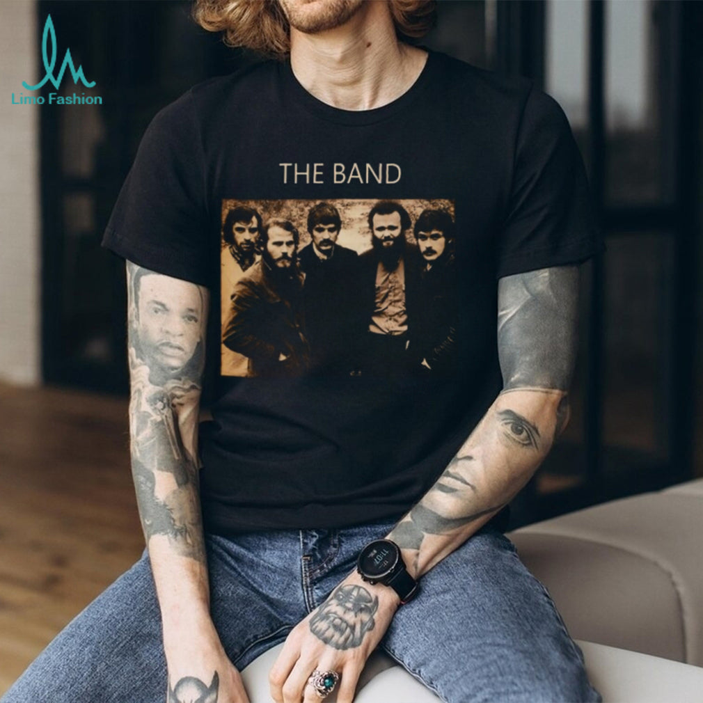 The Band Vintage Sepia Group Photo Classic Rock T Shirt