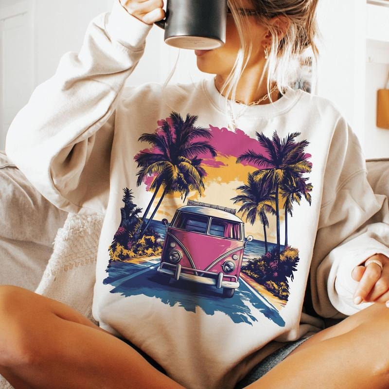 The Beach Club Shirt Trendy Summer Aesthetic Beach Shirt Retro Beach Girl Funny Sarcastic Mom Mother's Day 3 Hoodie,...