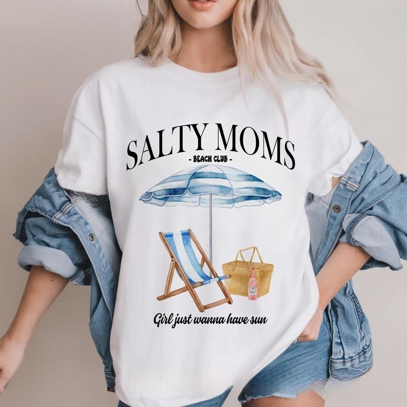 The Beach Club Shirt Trendy Summer Aesthetic Beach Shirt Retro Beach Girl Funny Sarcastic Mom Mother's Day 5 Hoodie,...