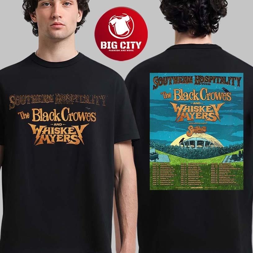 The Black Crowes And Whiskey Myers Southern Hospitality Tour 2026 Two Sided Shirt