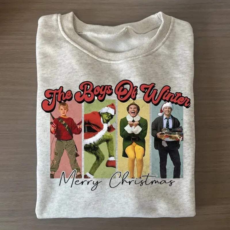 The Boys Of Winter Christmas Sweatshirt Funny Christmas Sweater Hoodie T-Shirts | UrbanDripWear.com
