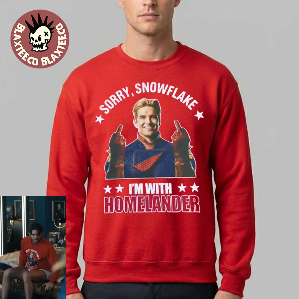 The Boys Season 5 Soldier Boy Sorry Snowflake I’m With Homelander Red Crewneck Sweatshirt
