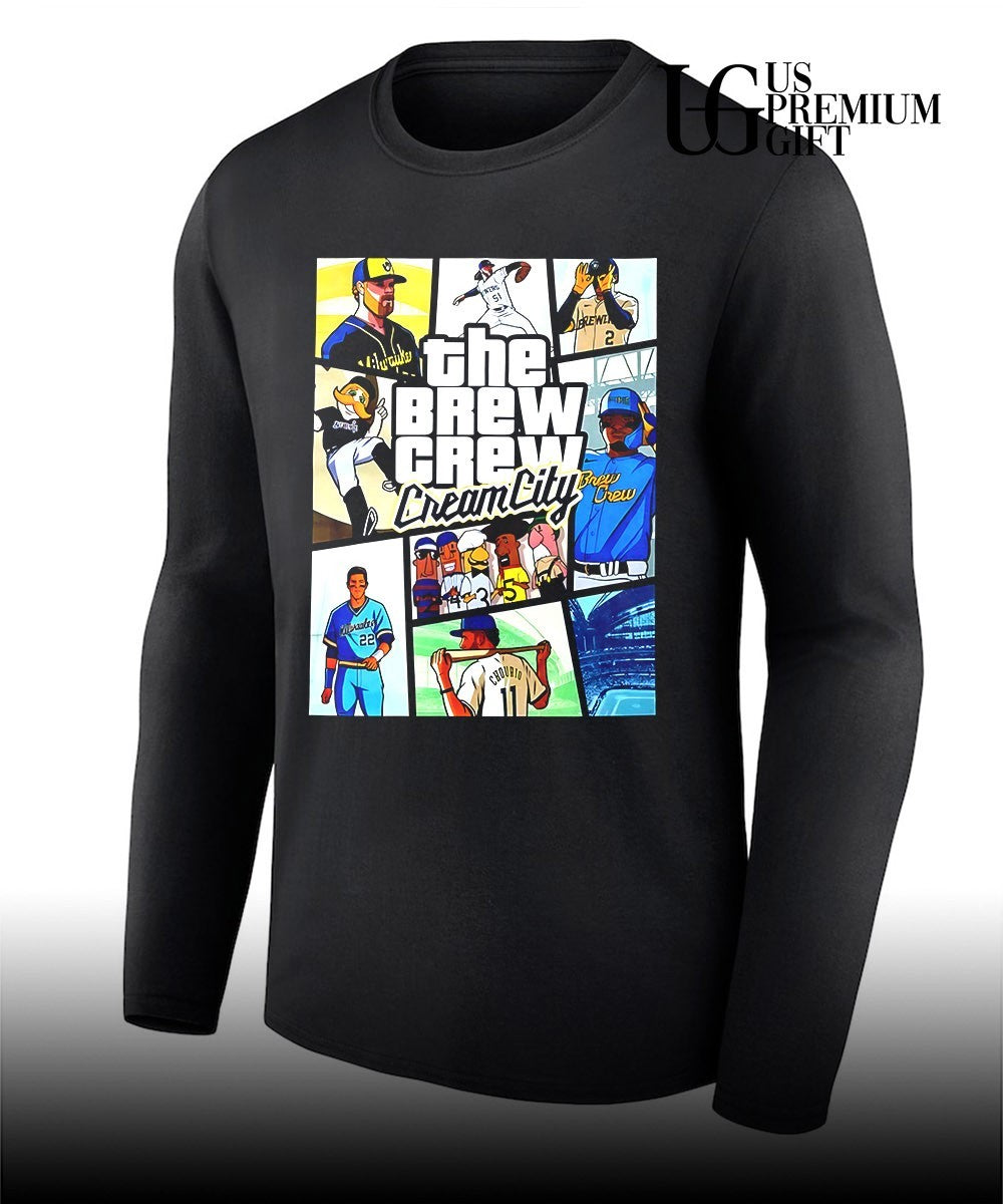 The Brew Crew Cream City GTA Milwaukee Brewers baseball shirt