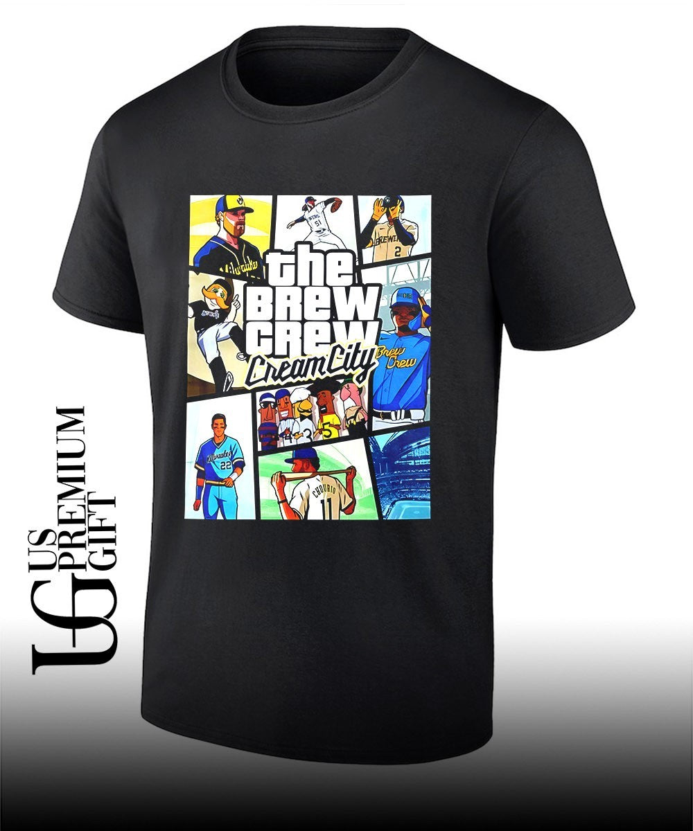 The Brew Crew Cream City GTA Milwaukee Brewers baseball shirt