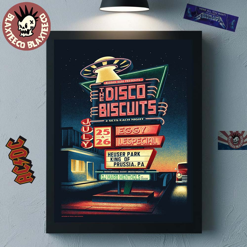 The Disco Biscuits Heuser Park King Of Prussia PA 2026 Evnet Poster On July 25 And 26 2026 Home Decor Poster Canvas