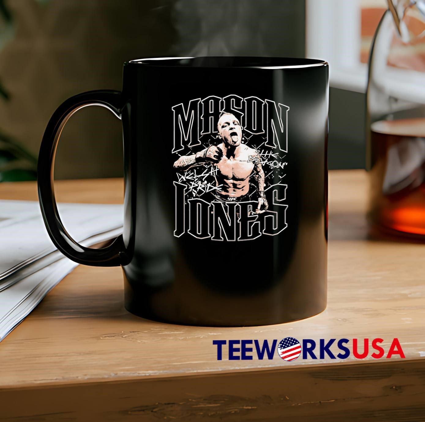 The Dragon Welsh Pride Mason Jones UFC T-Shirt