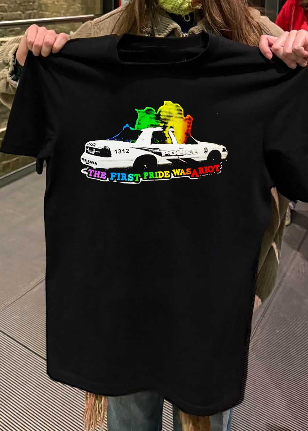 The First Pride Was a Riot Police Car T-Shirt