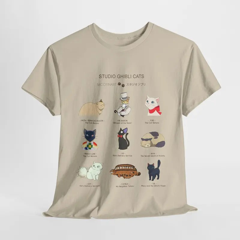The Ghibli Cats Tshirt, Studio Ghibli Shirt, Anime Shirt, Hayao Miyazaki, Howl, Haku Hoodie, Sweatshirt | UrbanDripWear.com