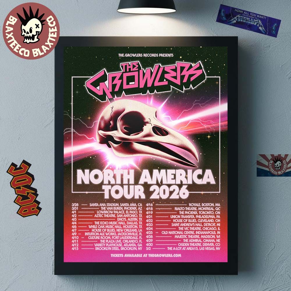 The Growlers North America Tour 2026 City Dates Home Decor Poster Canvas