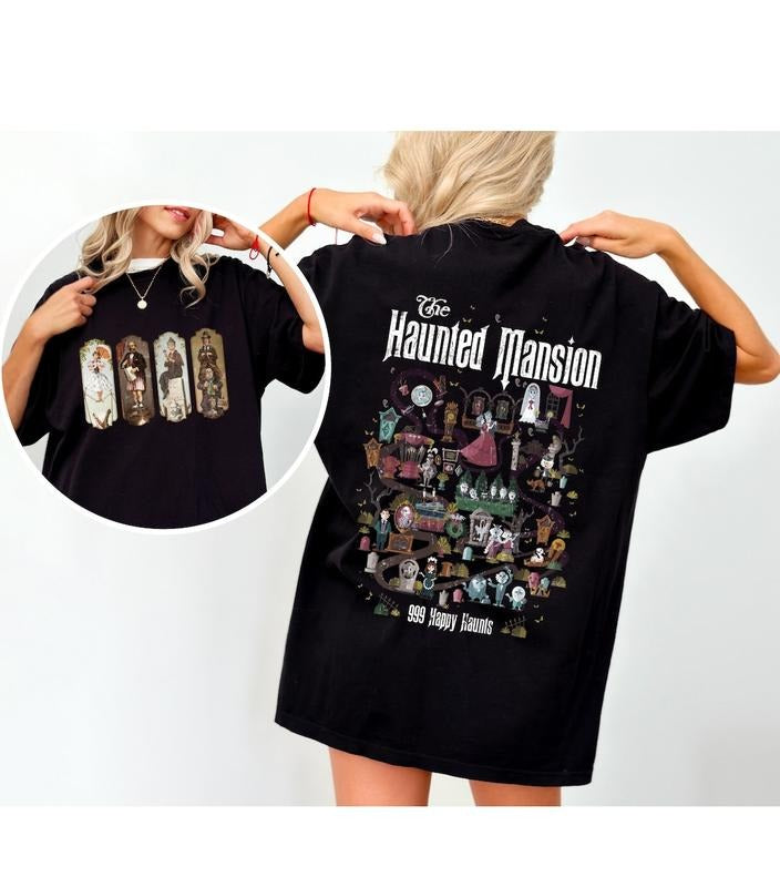 The Haunted Mansion Map Shirt, Oversized Shirt, Retro The Haunted Mansion Map Hoodie, Sweatshirt | UrbanDripWear.com