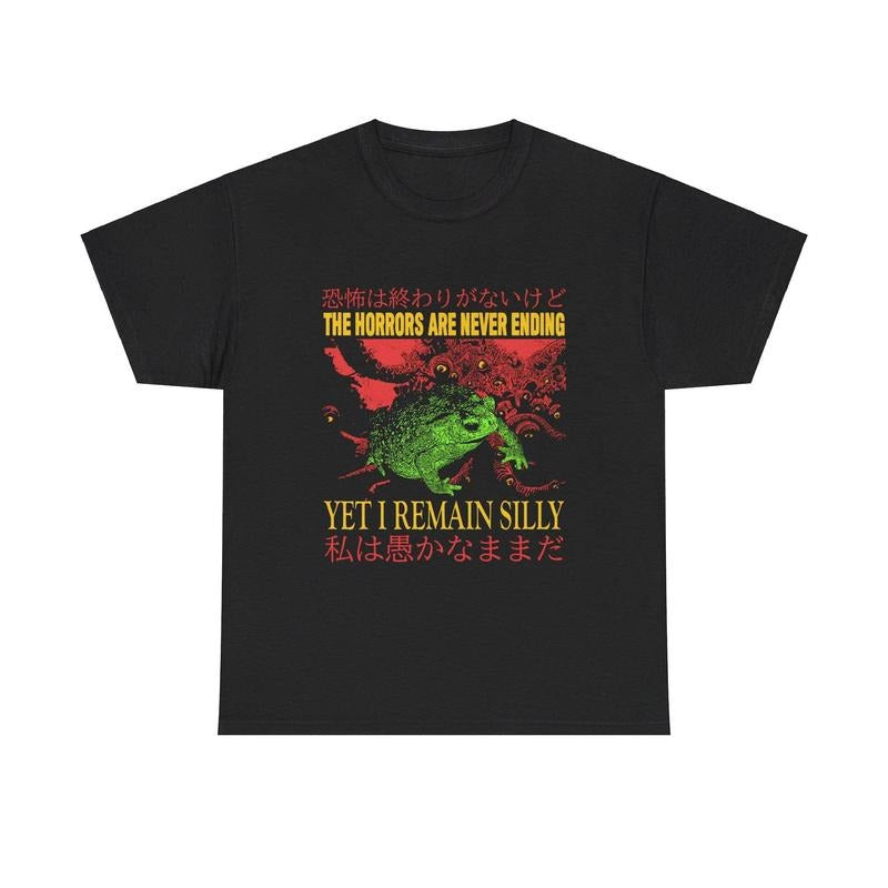The Horrors Vintage Japanese Frog T-Shirt Hoodie, Sweatshirt | UrbanDripWear.com