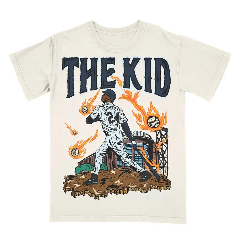 The Kid Ken Griffey Tee Graphic T-shirt Unisex Heavy For Men For Women Hoodie, Sweatshirt | UrbanDripWear.com