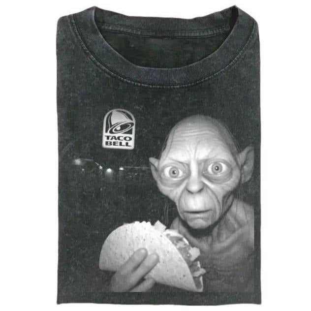 The LORD OF THE RINGS Graphic TSHIRT, GOLLUM Taco bell Movie shirt Hoodie, Sweatshirt | UrbanDripWear.com
