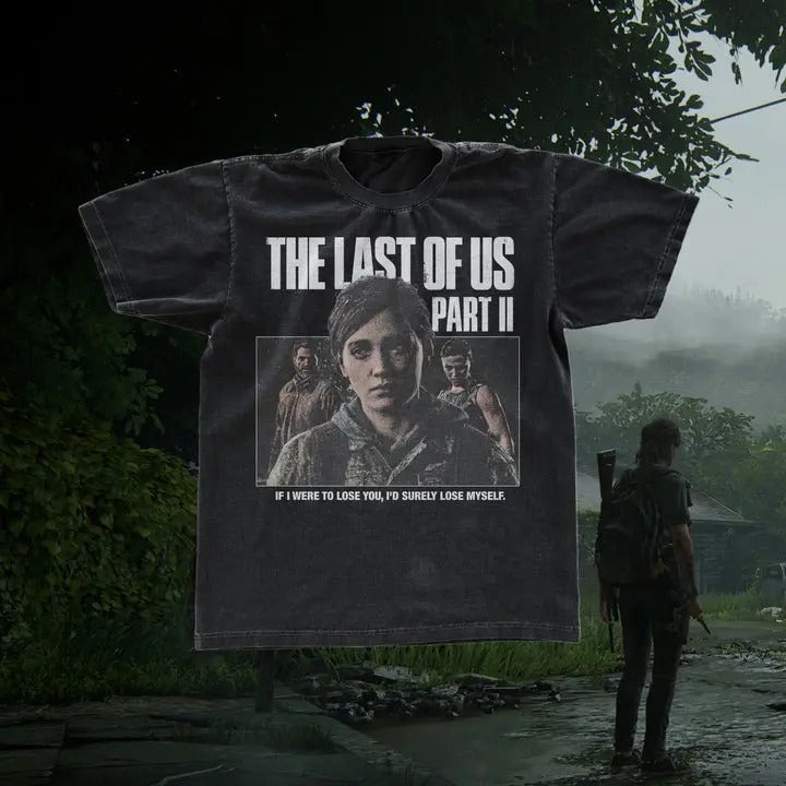 The Last of Us Part 2 Merch Black T-Shirt for Men - Made to Order - Tops, Menswear Hoodie, Sweatshirt | UrbanDripWear.com