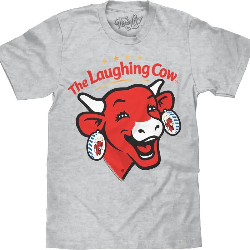 The Laughing Cow Cheese Logo T-Shirt - Athletic Gray Heather Hoodie, Sweatshirt | UrbanDripWear.com