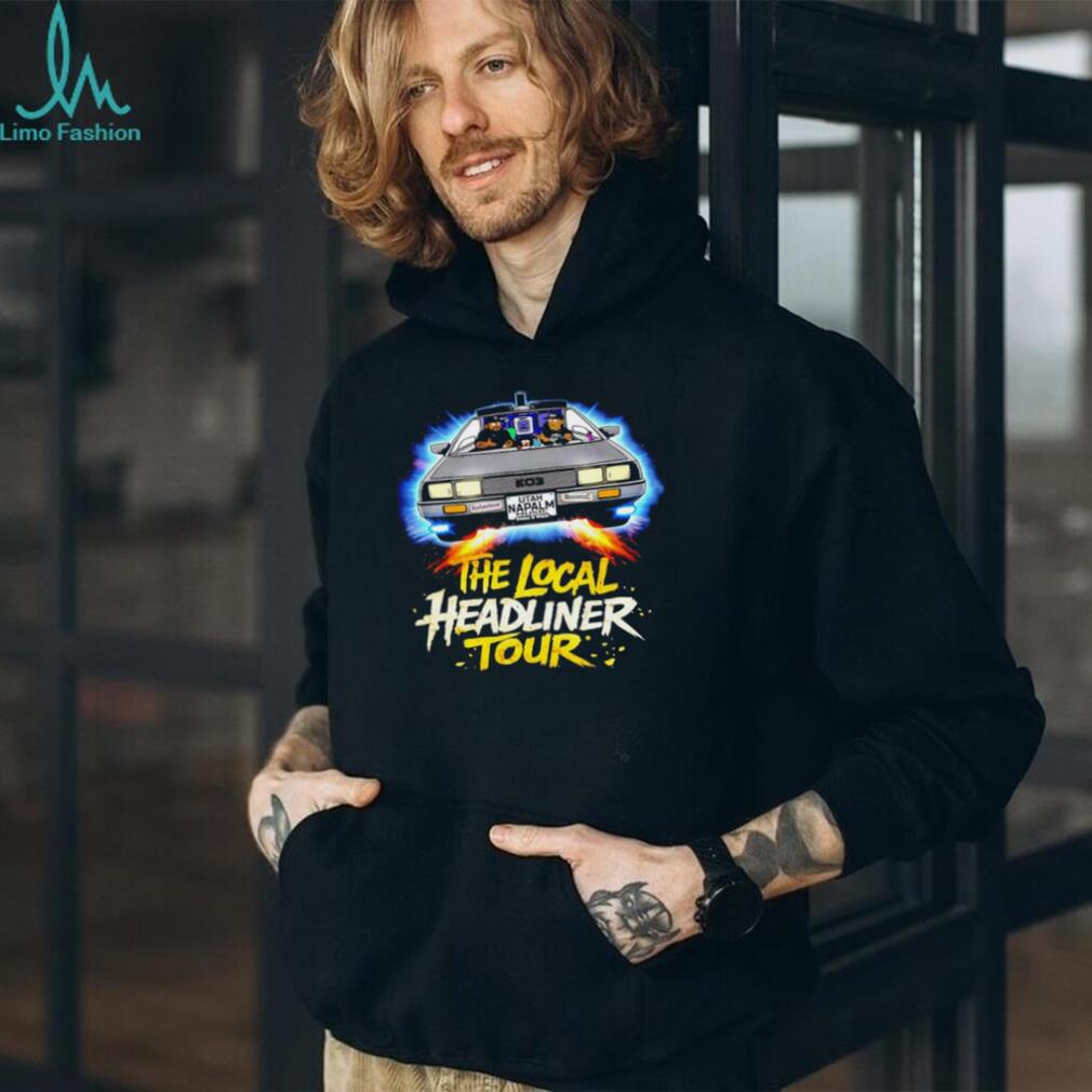The Local Headliner Tour Retro DeLorean Time Machine Music T Shirt