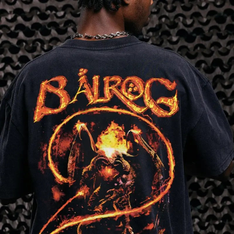 The Lord Of The Rings Barlog Vintage T-Shirt Sweatshirt Trending Movie Shirt Menswear Womenswear Streetwear Movie Fans...