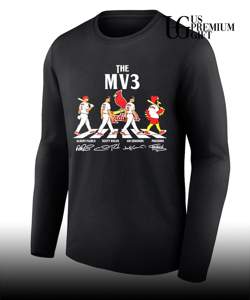 The MV3 St. Louis Cardinals baseball abbey road signature shirt