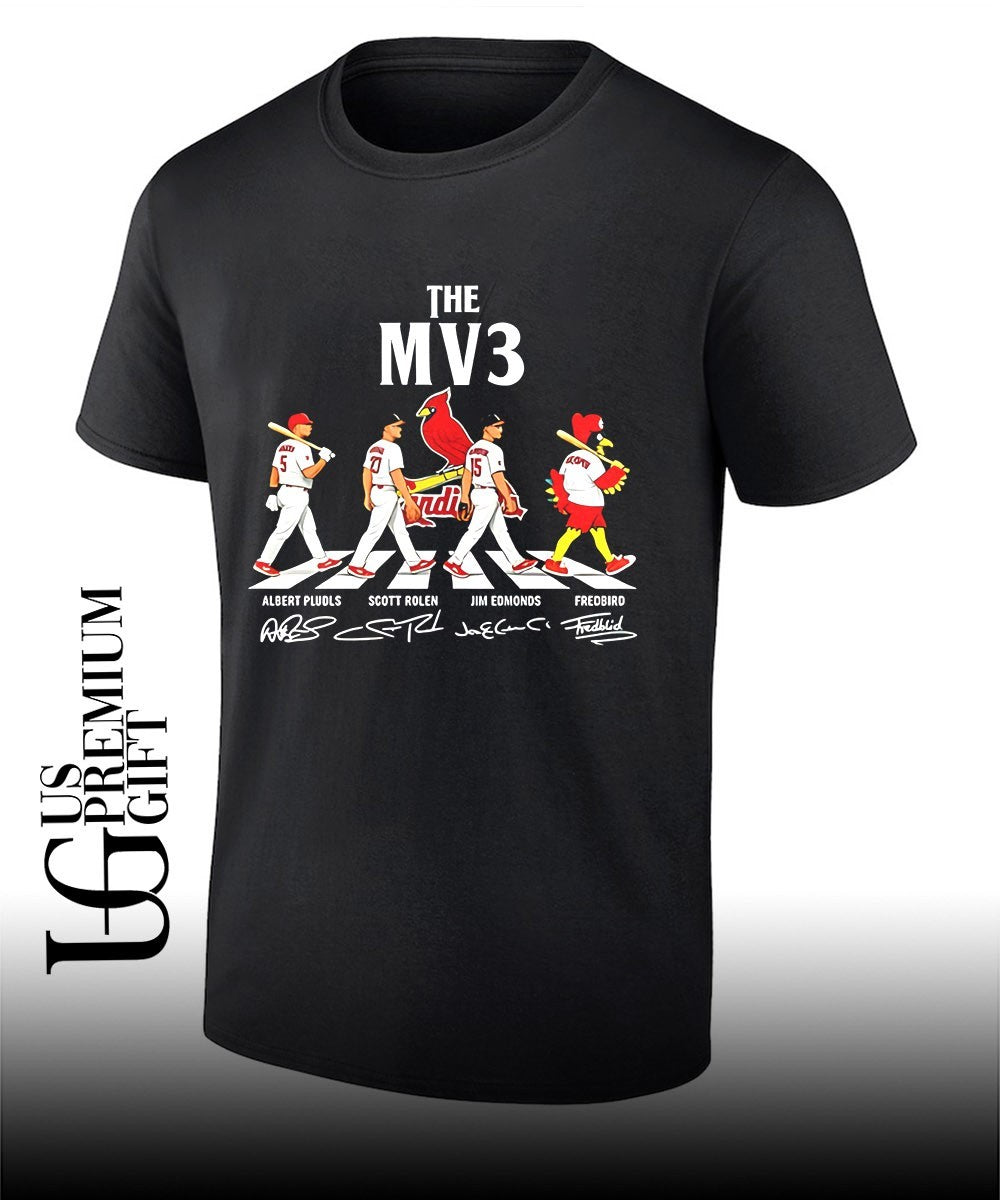 The MV3 St. Louis Cardinals baseball abbey road signature shirt