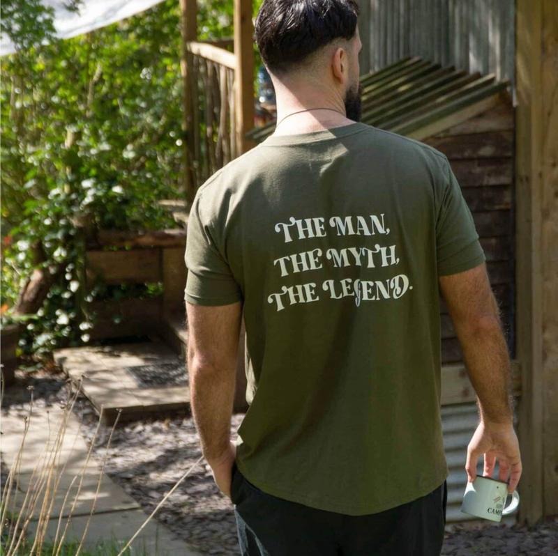 The Man The Myth The Legend Personalised T Shirt - Slogan Back Print Top For Him - Father's Day Birthday Gift For Him...